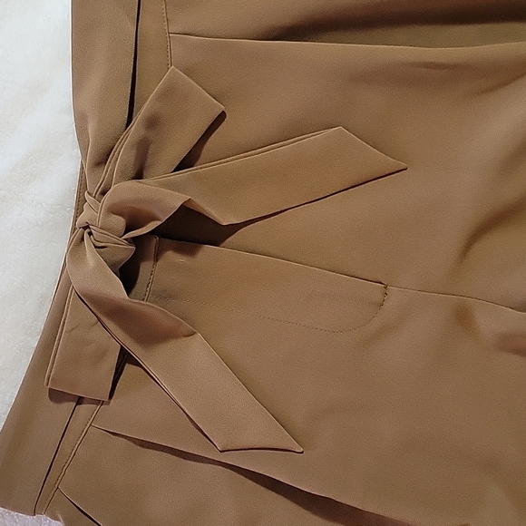 TAN COLOR HIGH WAISTED DRESS PANTS - Picture 2 of 14